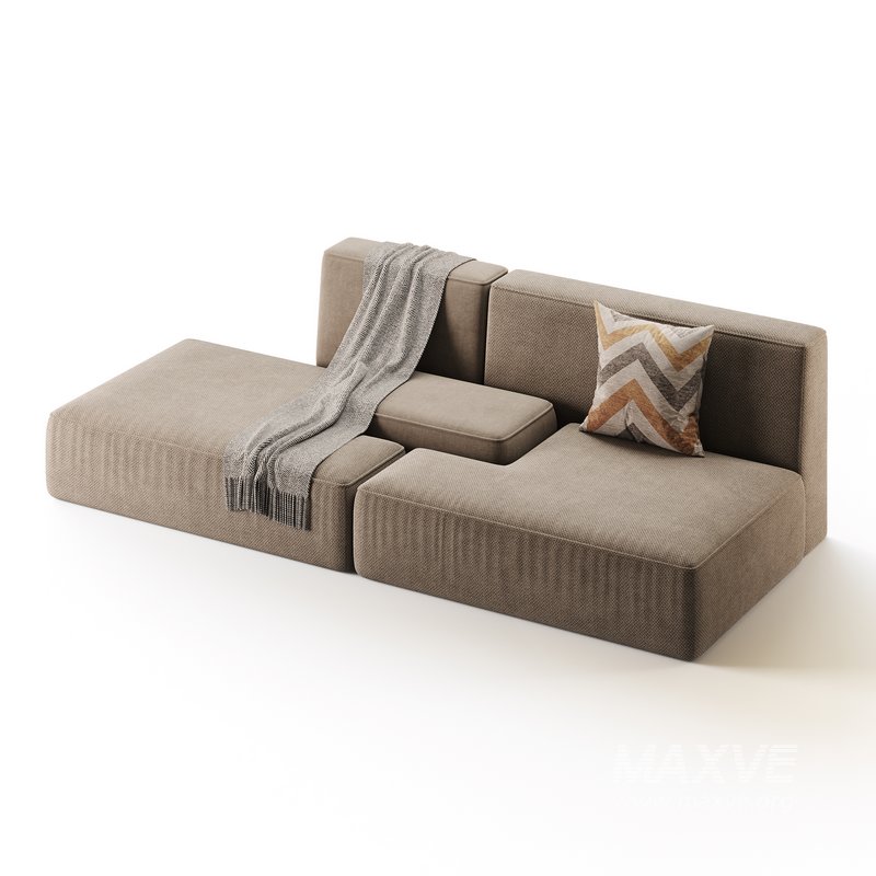 Double sofa Face with armrest black - Image 8