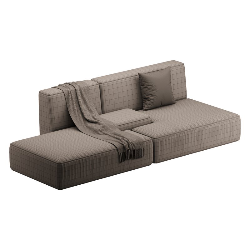 Double sofa Face with armrest black - Image 14