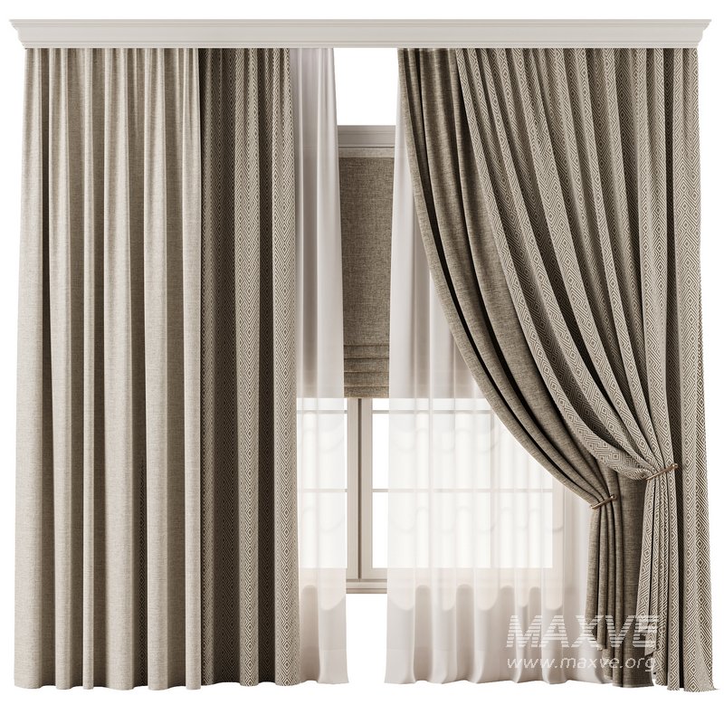 Curtain with tulle 44 - Image 1
