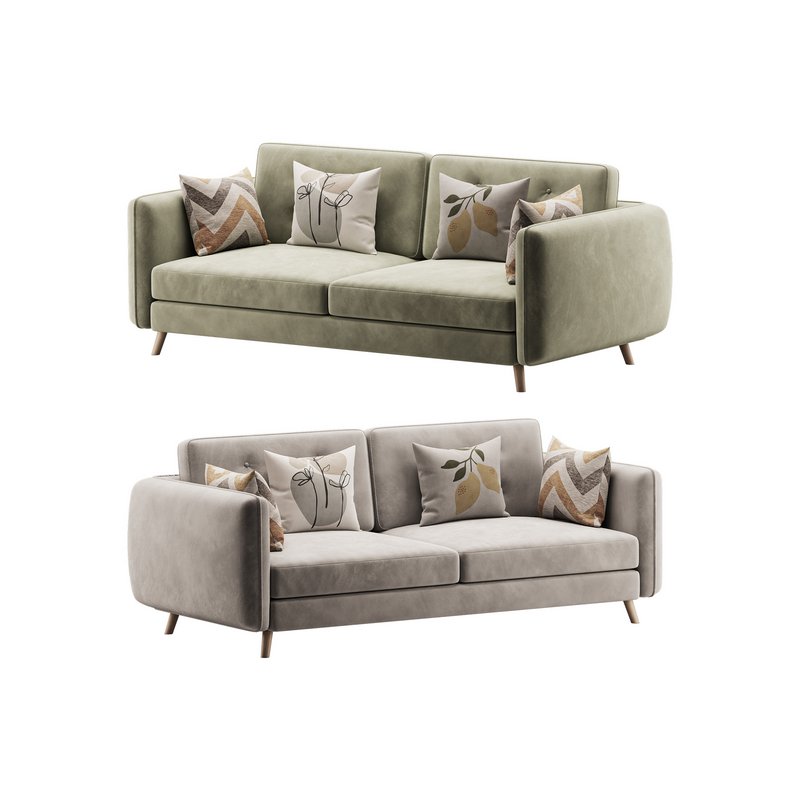 Contemporary Modern Grey 3-seater Sofa - Image 1
