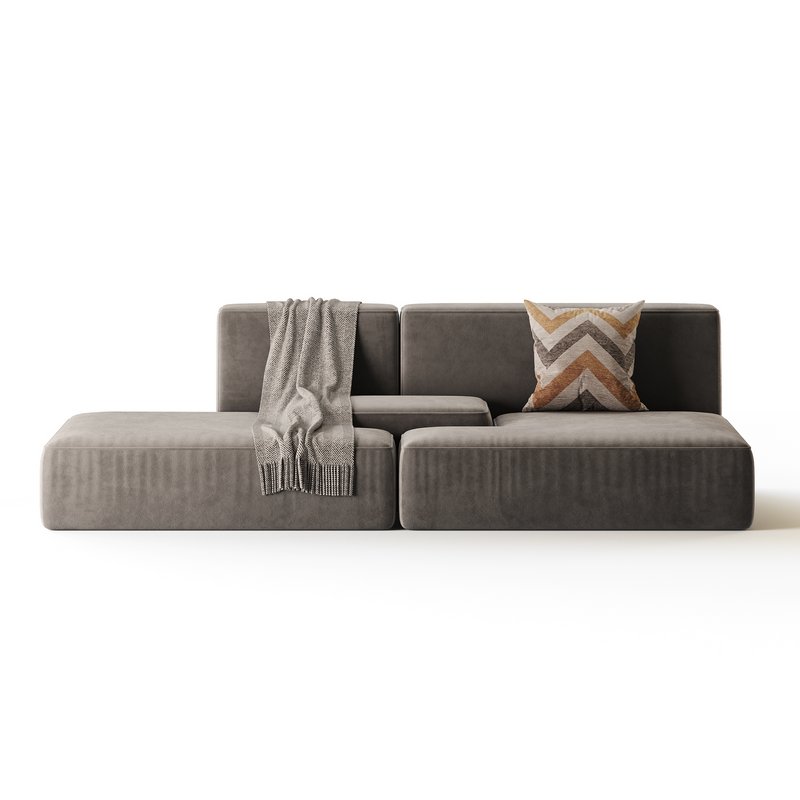 Double sofa Face with armrest black - Image 11