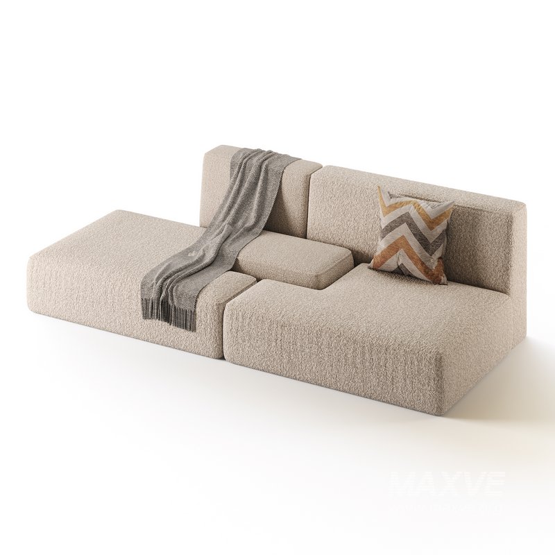 Double sofa Face with armrest black - Image 12