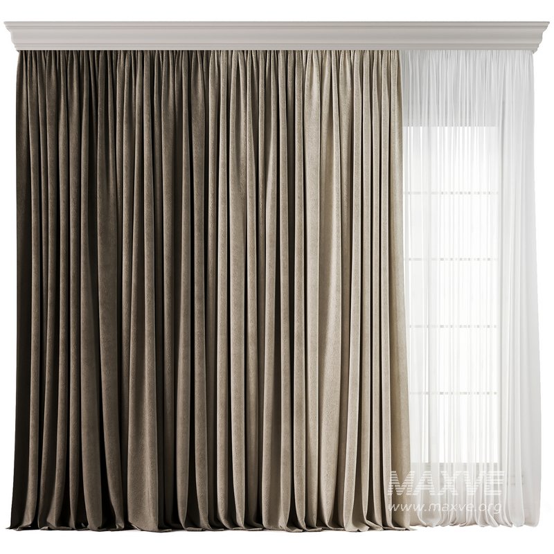 Curtain with tulle 37 - Image 1