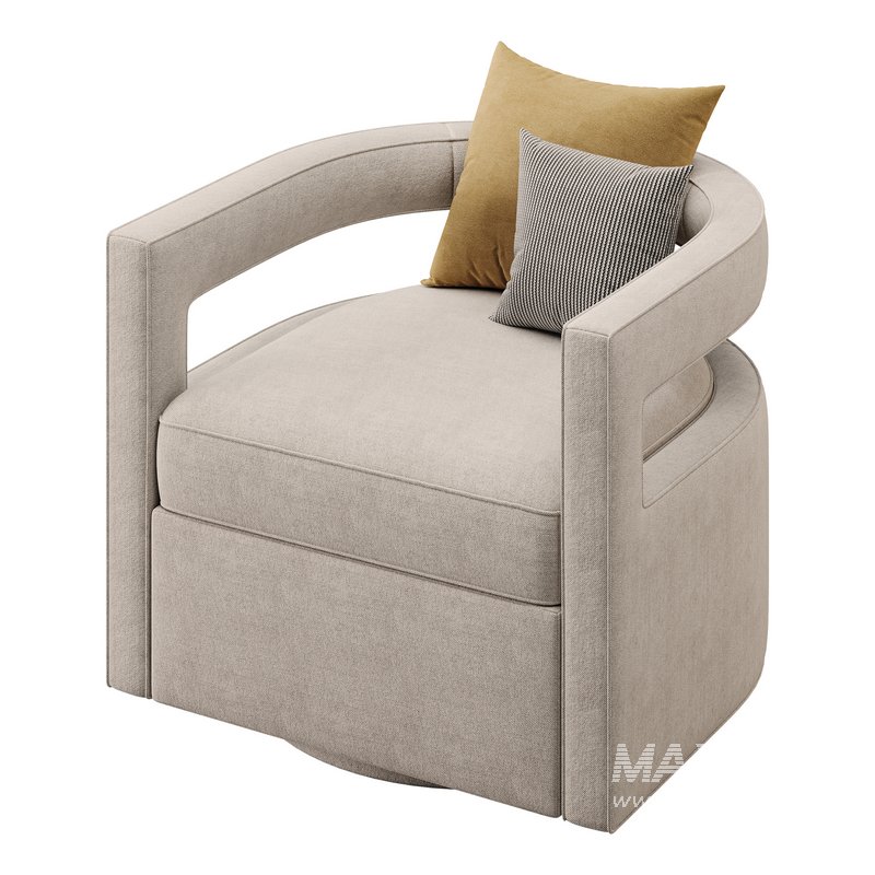 Kennedy Velvet Swivel Chair - Image 10