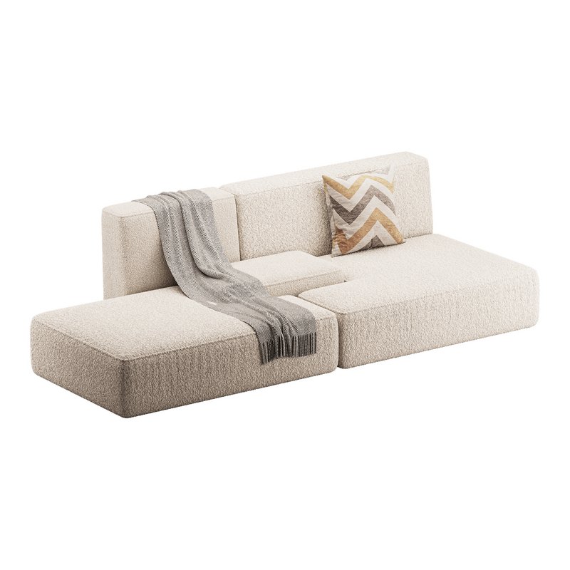 Double sofa Face with armrest black - Image 4