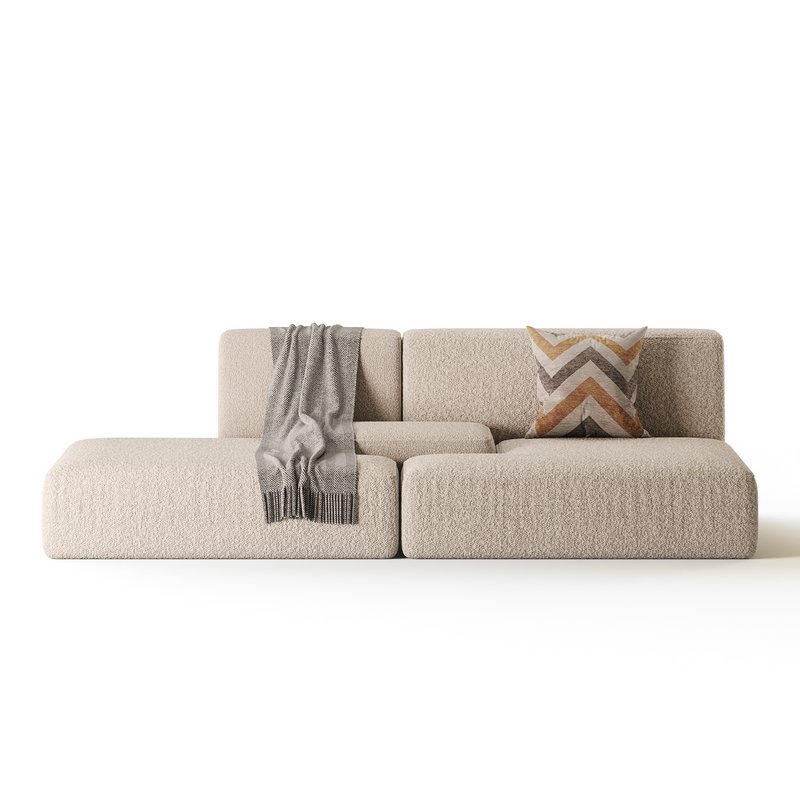 Double sofa Face with armrest black - Image 10