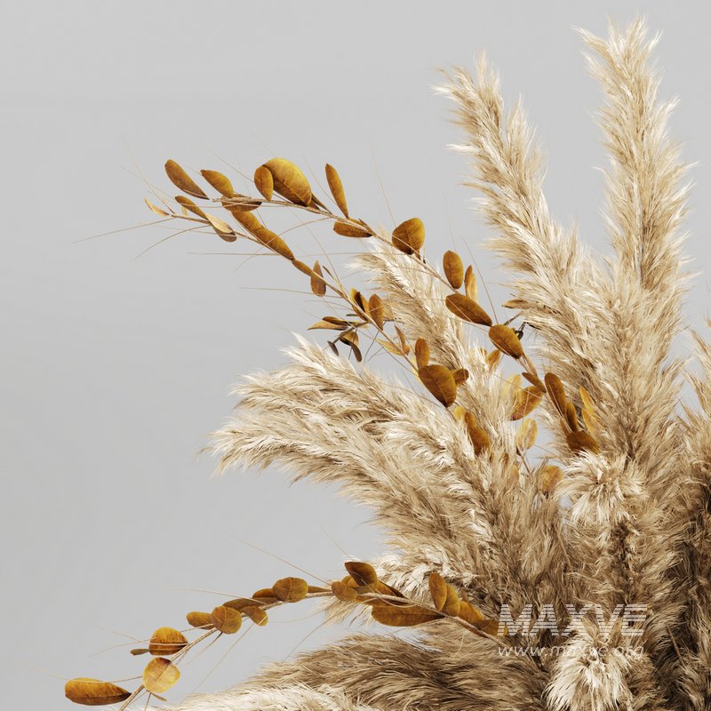 Decorative Pampas and Dried Leaves Arrangement - Image 3