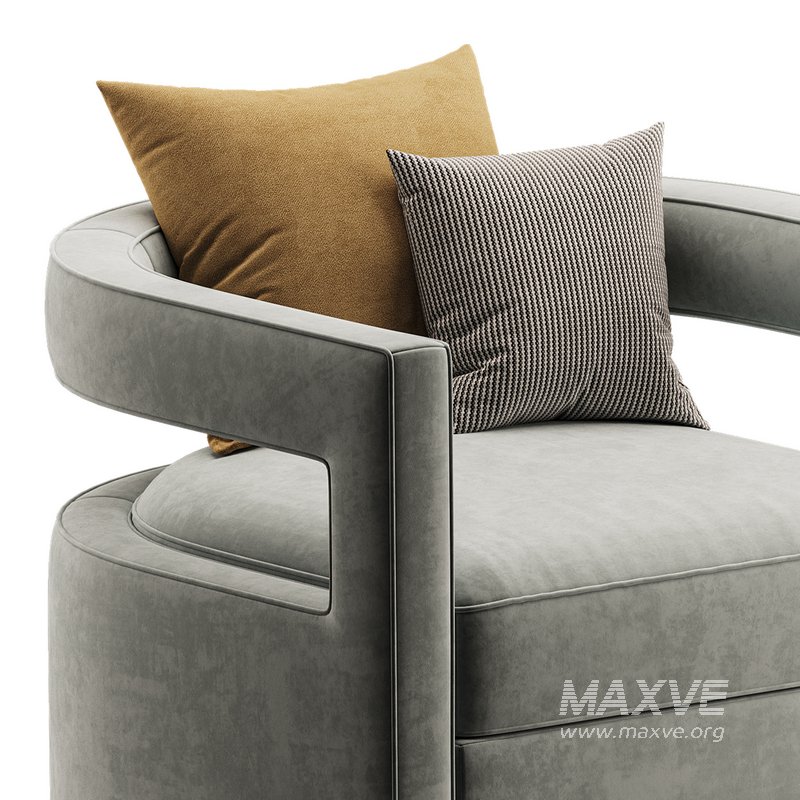 Kennedy Velvet Swivel Chair - Image 11