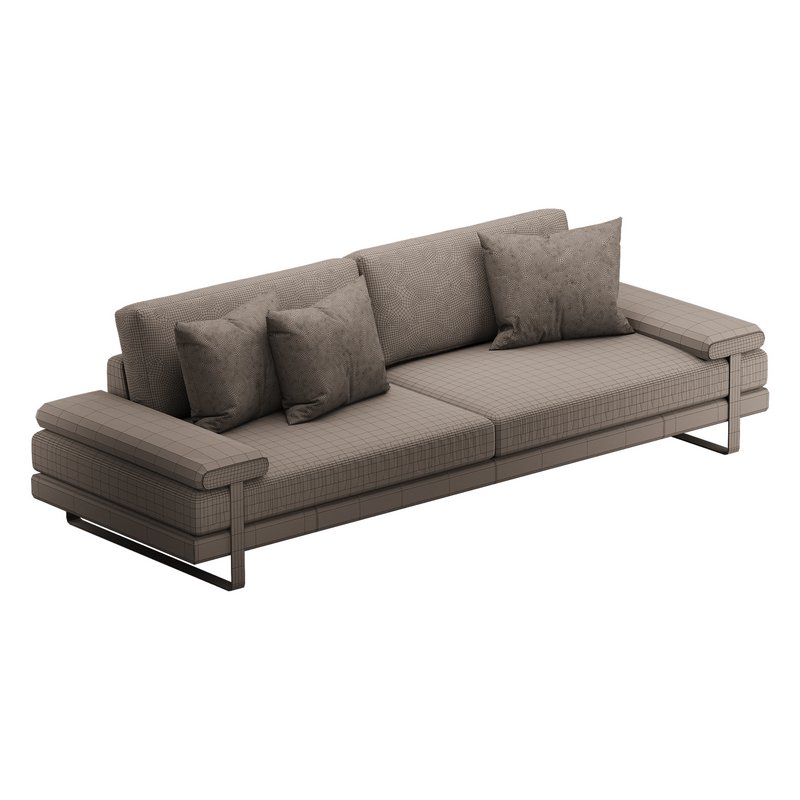Full Grain Cow Leather Upholstered Sofa - Image 11