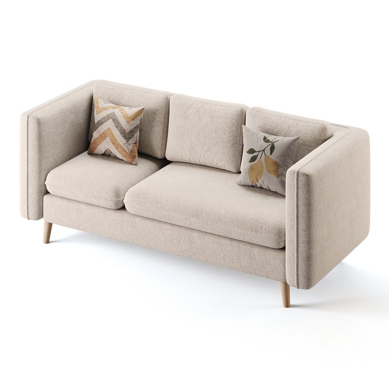 Sofa Couch with Ottoman - Image 7