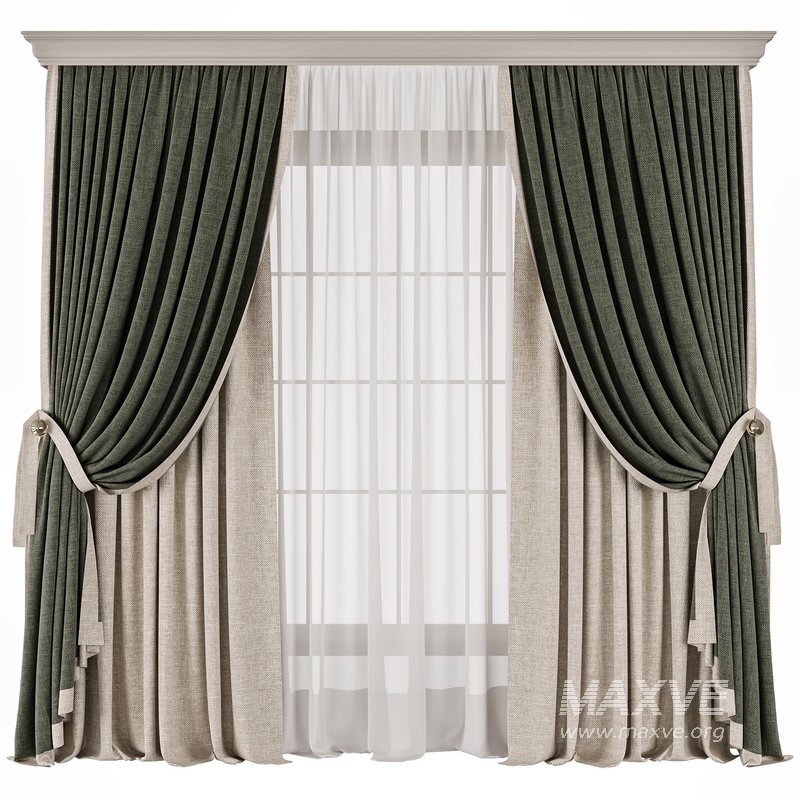 Curtain with tulle 35 - Image 1