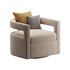 Kennedy Velvet Swivel Chair - Thumbnail 5