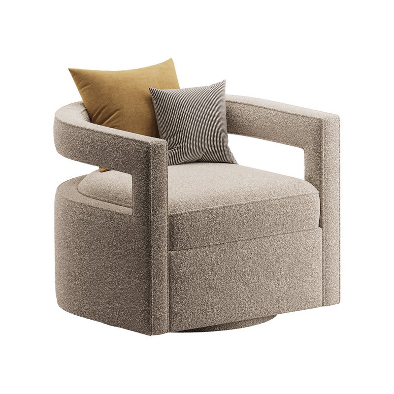 Kennedy Velvet Swivel Chair - Image 5