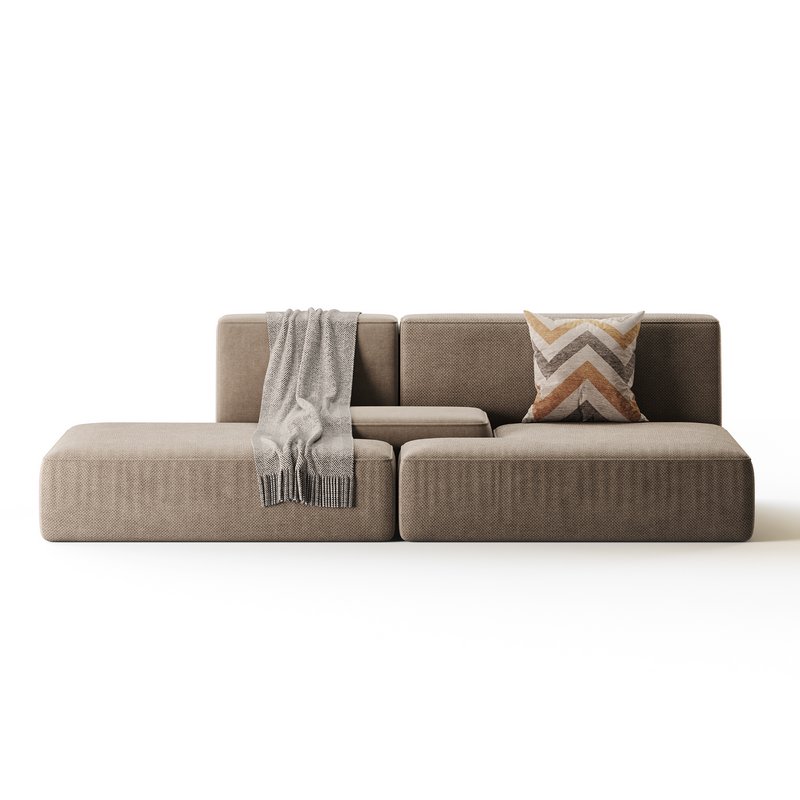 Double sofa Face with armrest black - Image 9