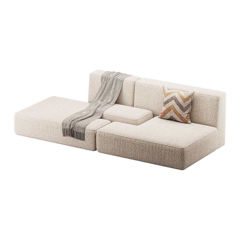 Double sofa Face with armrest black - Image 6