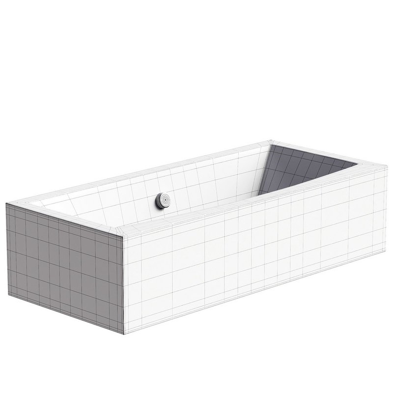 Acrylic bathtub Ravak Formy 02 180×80 cm with legs white gloss - Image 4