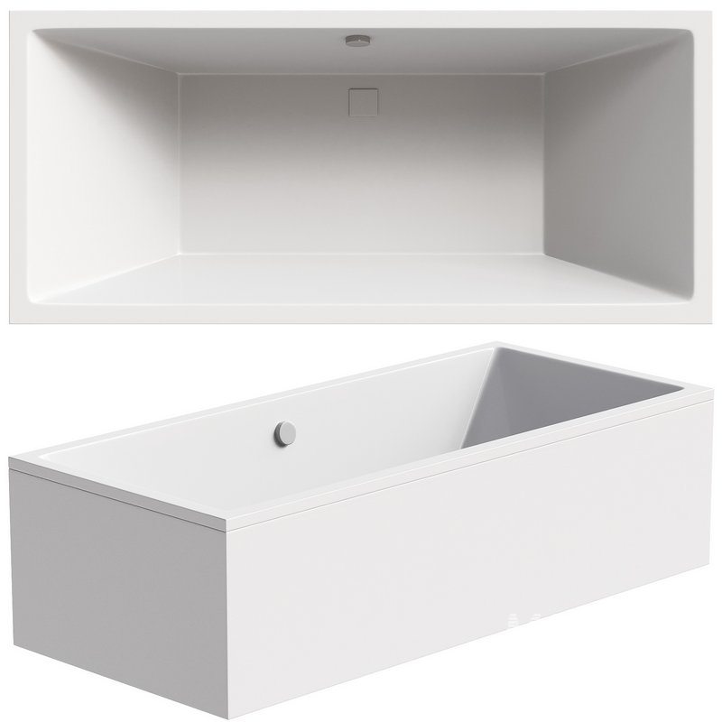 Acrylic bathtub Vagnerplast Cavallo 180×80 cm with legs ultra white - Image 1