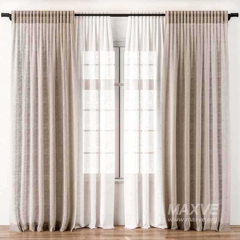 Curtain with tulle fabric 22 - Image 2