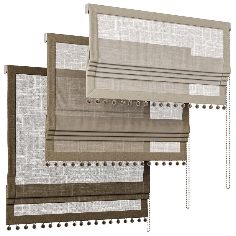 Roman curtain with pom pom - Image 2