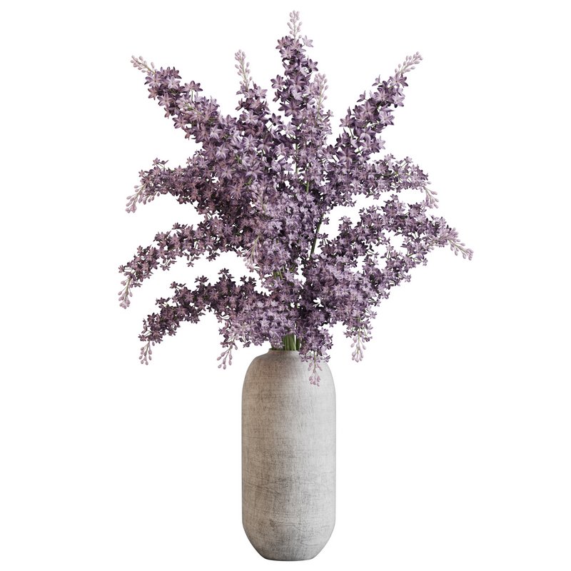blooming lilac in white pot - Image 2