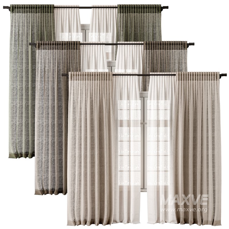 Curtain with tulle fabric 22 - Image 1