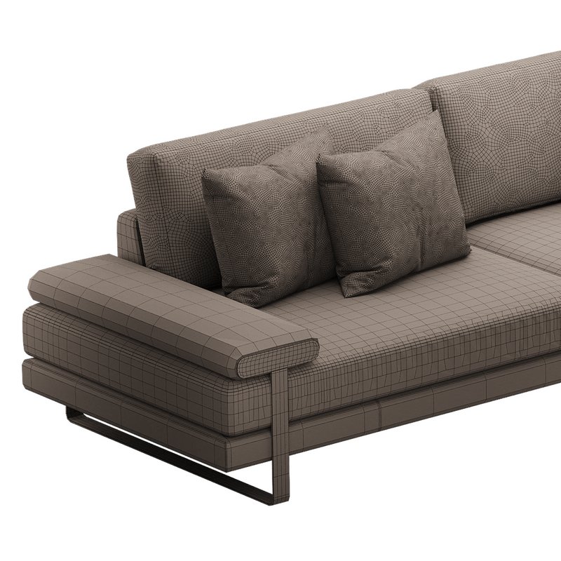 Full Grain Cow Leather Upholstered Sofa - Image 10