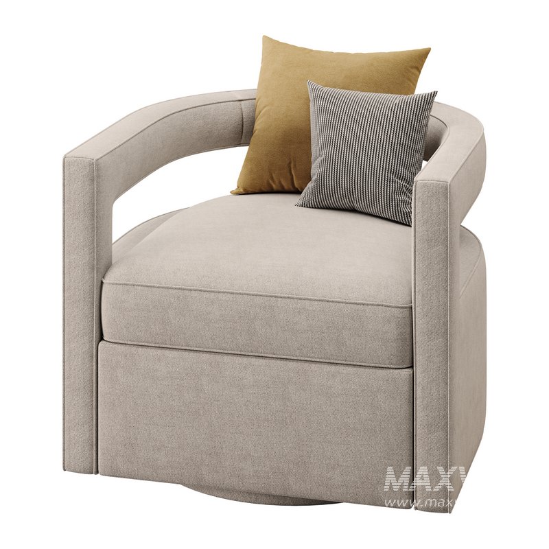 Kennedy Velvet Swivel Chair - Image 2