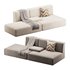 Double sofa Face with armrest black - Thumbnail 5