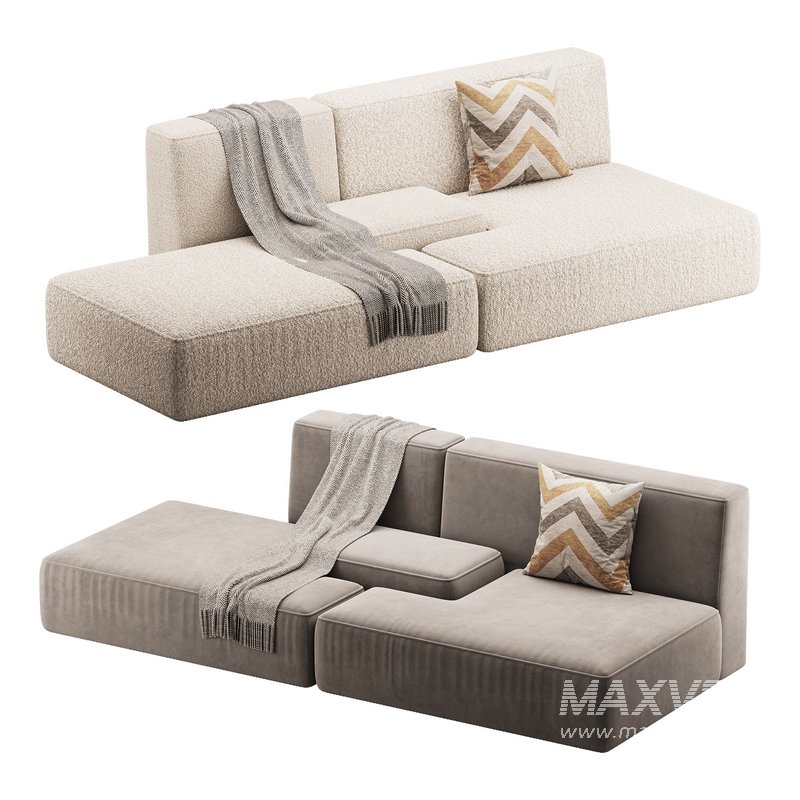 Double sofa Face with armrest black - Image 5