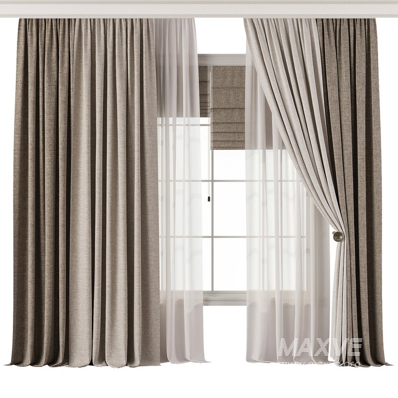 Curtain with tulle 42 - Image 1