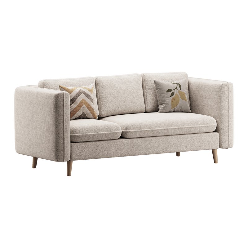 Sofa Couch with Ottoman - Image 4