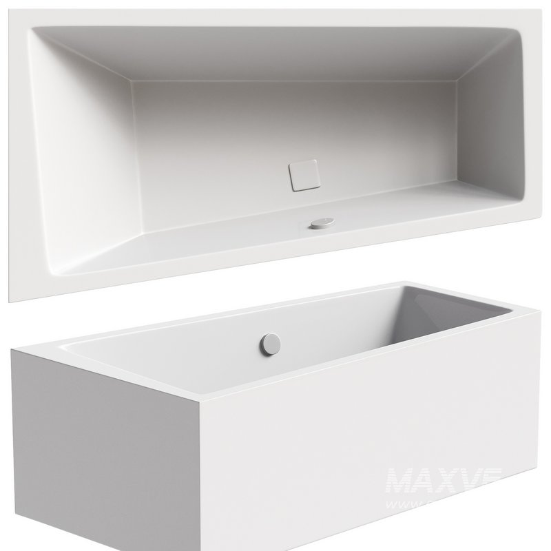 Corner acrylic bathtub Vagnerplast Cavallo offset L 160×90 cm white left with frame - Image 3