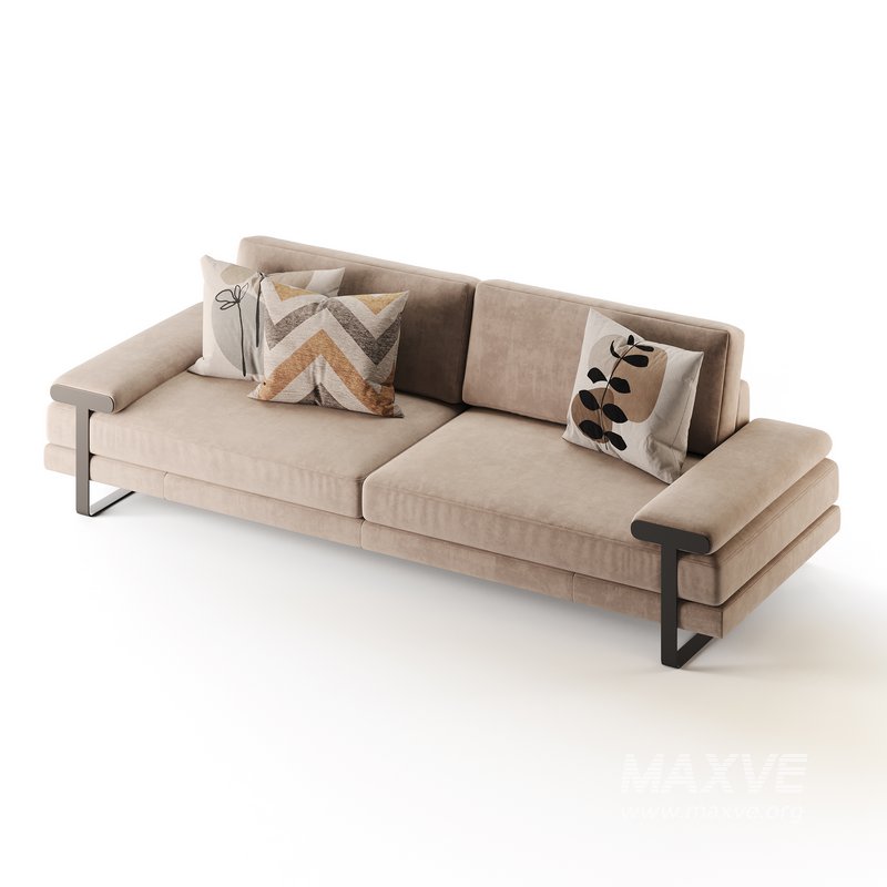 Full Grain Cow Leather Upholstered Sofa - Image 6