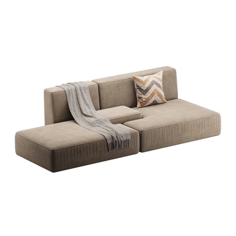 Double sofa Face with armrest black - Image 1