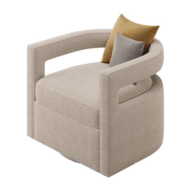 Kennedy Velvet Swivel Chair - Image 3