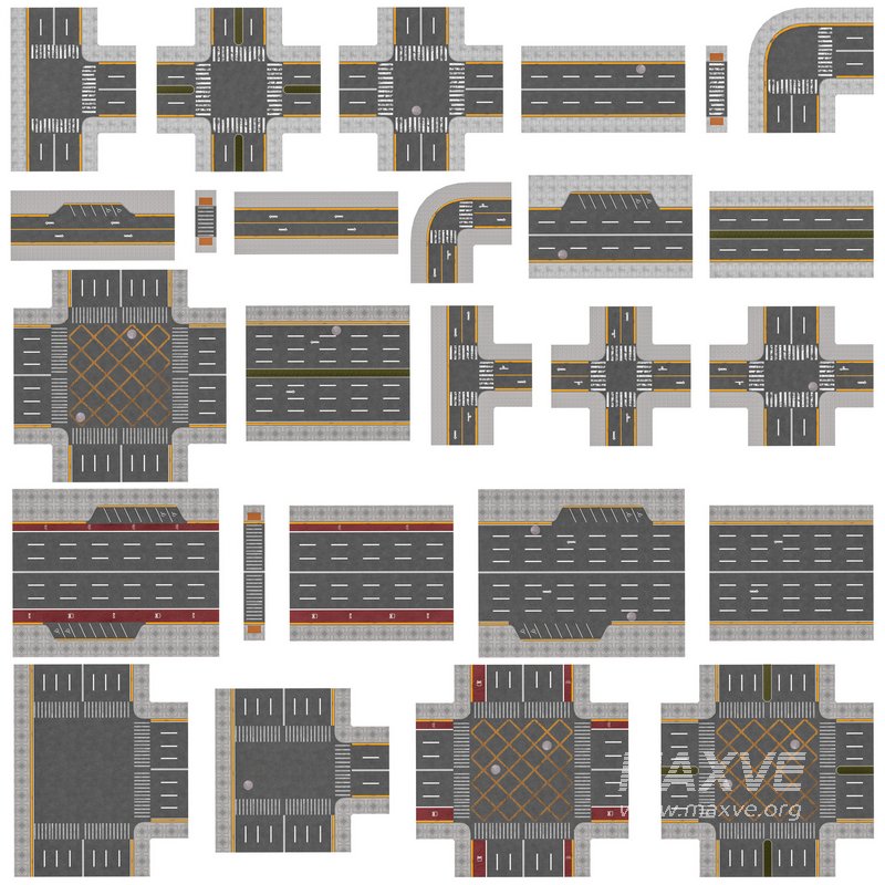 Road Pack Set 01-LowPoly-GameReady - Image 6