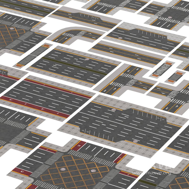 Road Pack Set 01-LowPoly-GameReady - Image 2