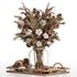 Rustic Winter Centerpiece with Pinecones and Cotton Flowers - Thumbnail 3