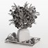 Rustic Winter Centerpiece with Pinecones and Cotton Flowers - Thumbnail 4