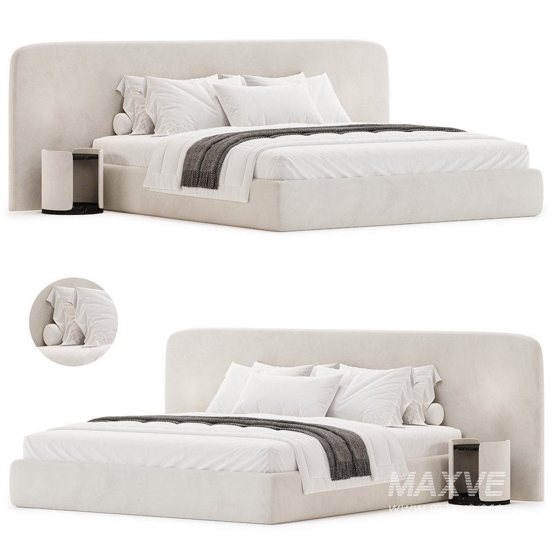 Snow Boucle Bed By Houseofisabella - Image 1