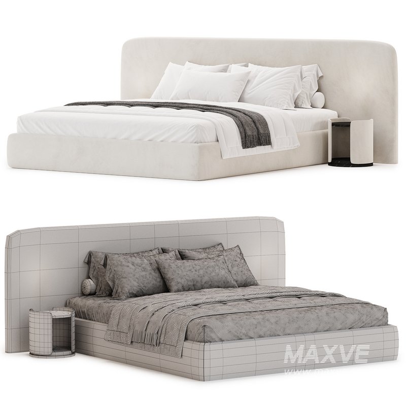 Snow Boucle Bed By Houseofisabella - Image 3