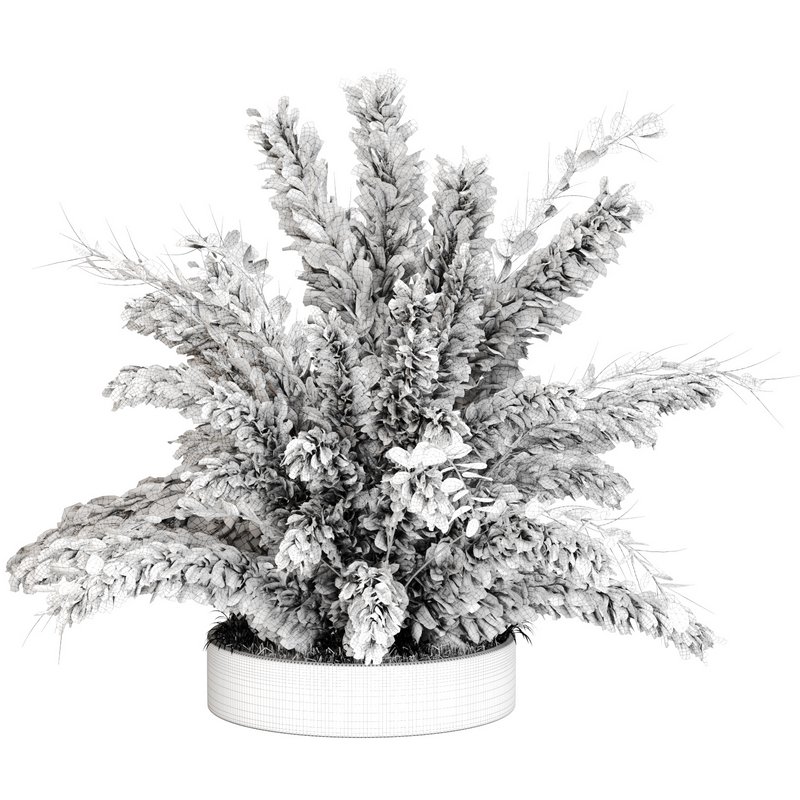 Decorative Pampas and Dried Leaves Arrangement - Image 5