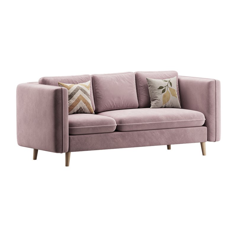 Sofa Couch with Ottoman - Image 6