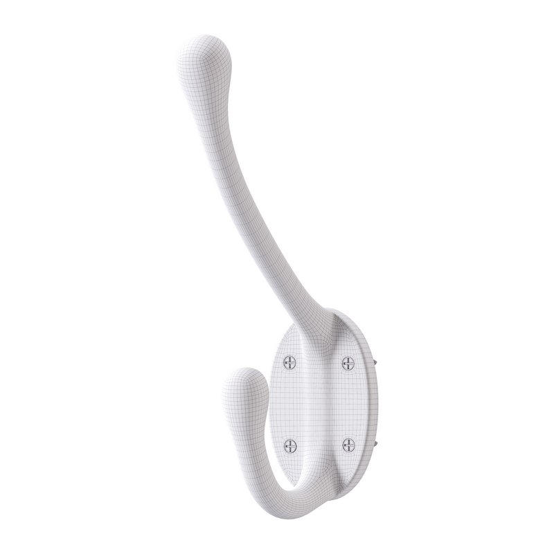 Wrought Iron Double Hook Black for Coats Towels Robes - Image 13