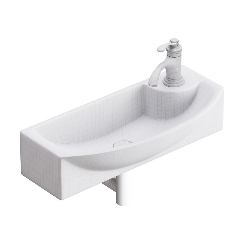 Small Wall Mount Bathroom Vessel Sink - Image 14
