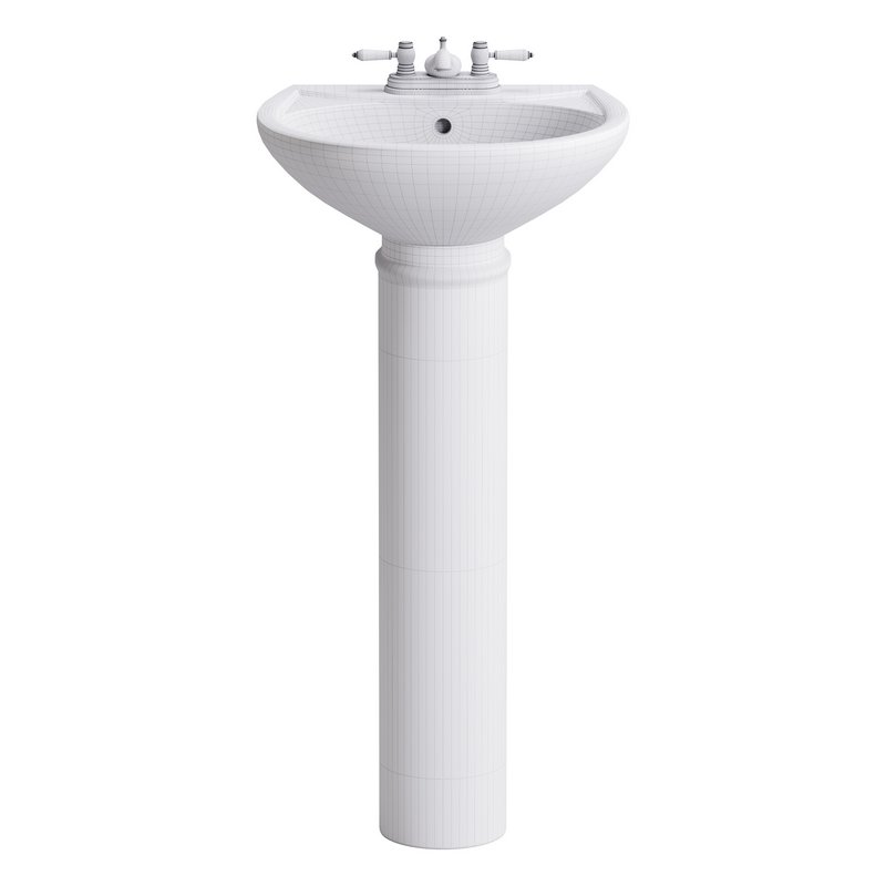 White Bathroom Sink - Image 14