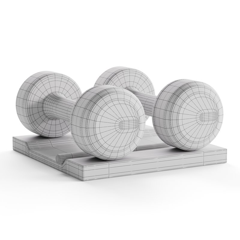 COLMIA Dumbbells Pair With Wooden Stand - Image 16