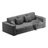Furniture Port 3 Seater Off White Wooden Sofa - Thumbnail 14