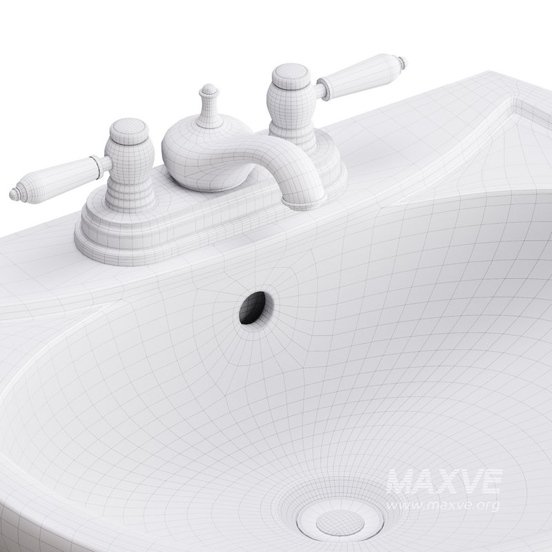 Ondine Pedestal white washbasin - Image 14