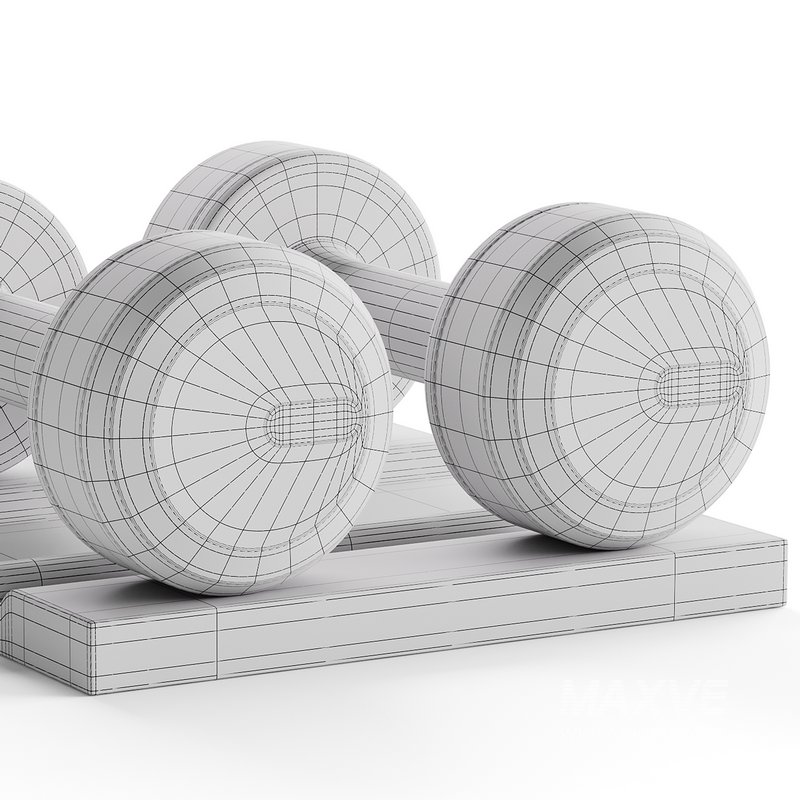 COLMIA Dumbbells Pair With Wooden Stand - Image 17